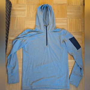 Brooks Men's Light Gray Quarter-Zip Hoodie